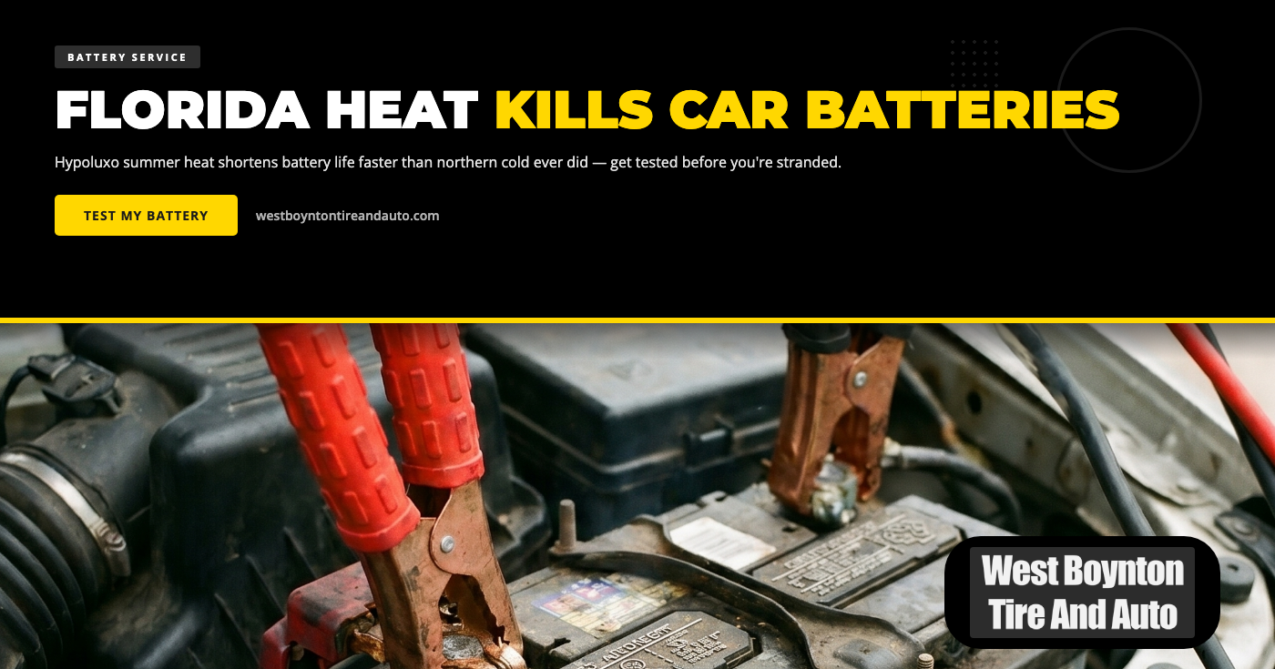 Why Hypoluxo, FL Summer Heat Drains Car Batteries Faster